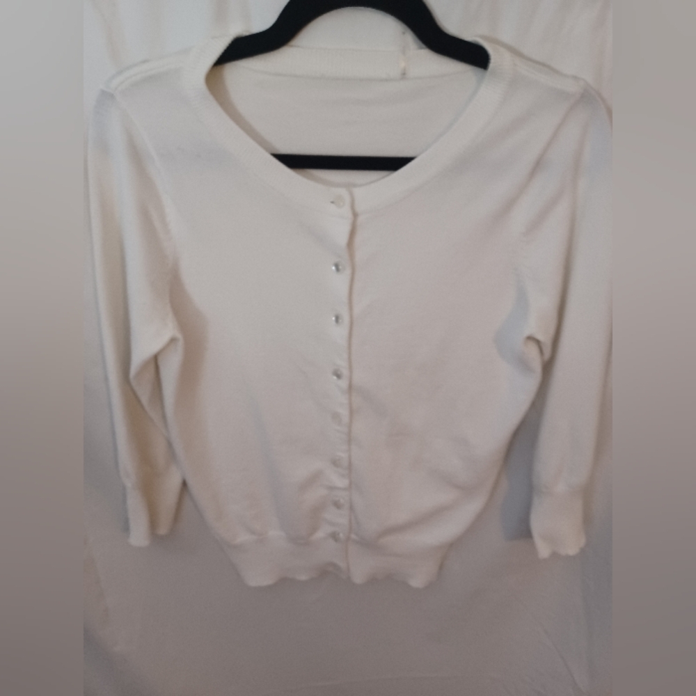 Classic White Women's Cardigan